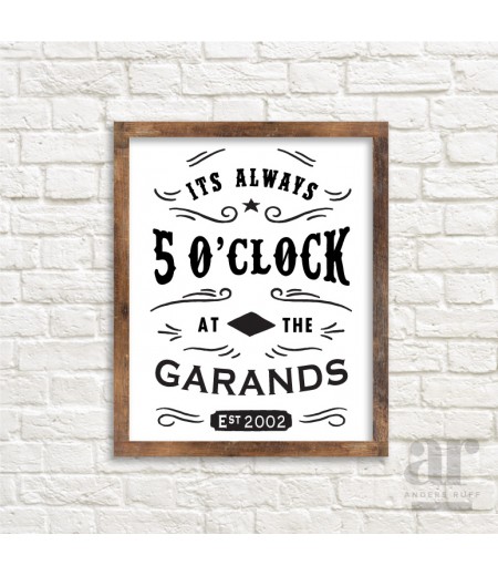 Personalized Always 5 O'clock Poster - Printable 20x30 Poster